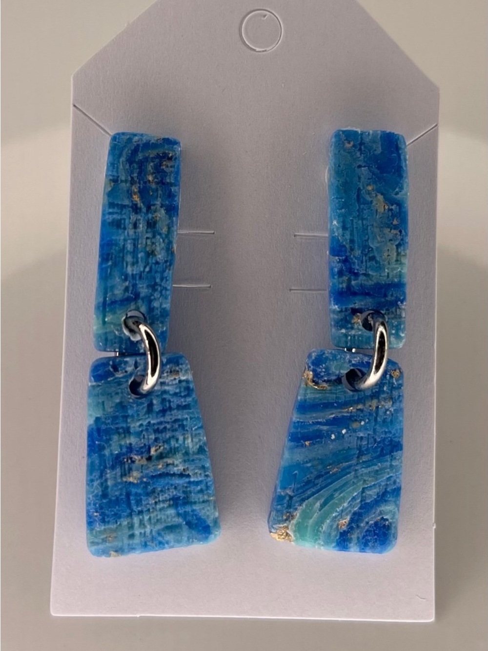 Blue Drop Earrings Contemporary Women’s Jewelry